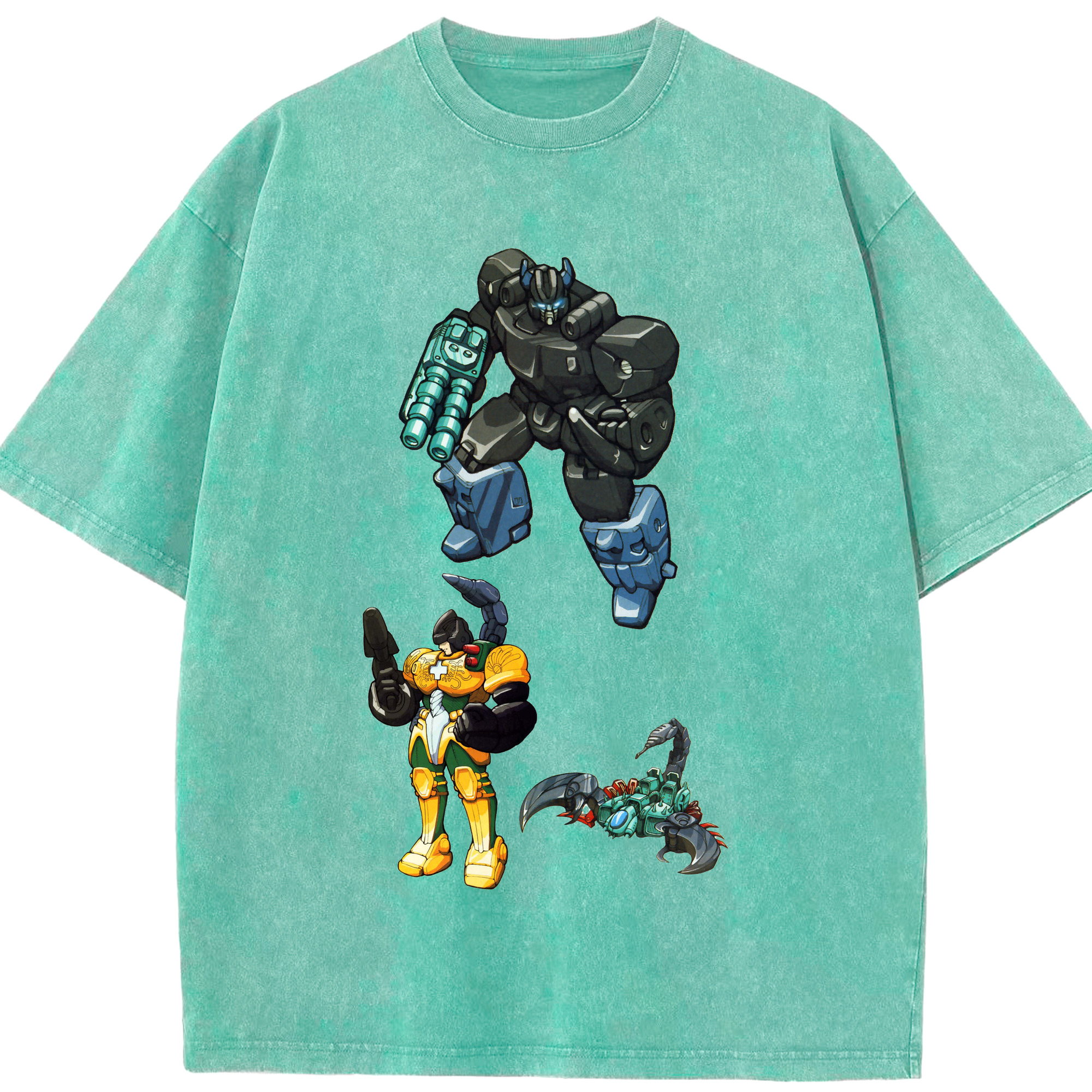（画像用）  綿100% ヴィンテージ風 半袖Tシャツ（フロントプリント）